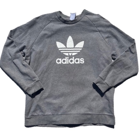 adidas Other - Adidas Original trefoil grey and white long sleeve crewneck